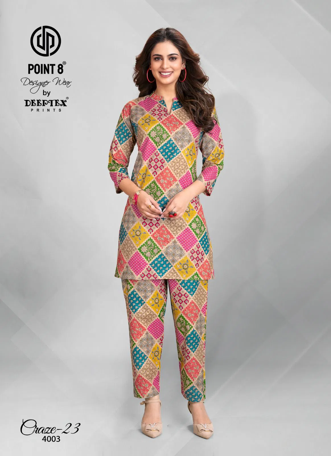 Craze 23 Vol 4 By Deeptex Cotton Printed Cord Set Suppliers In India